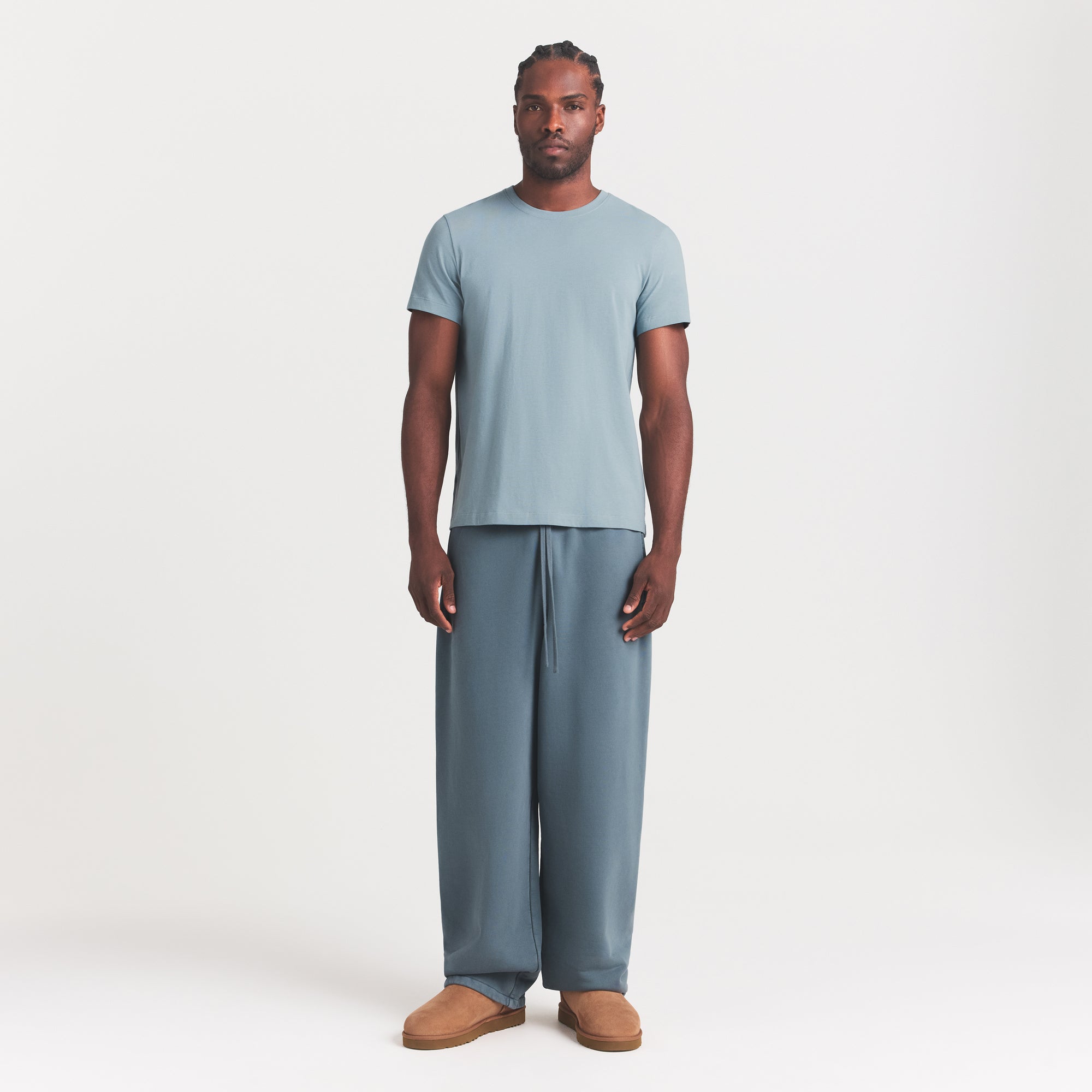 SKIMS COTTON MENS CLASSIC T-SHIRT | SKY